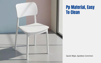 Stackable Dining Chair, Thickened Seat, Modern Minimalist, Black, Ergonomic Backrest, Home & Restaurant