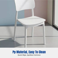 Stackable Dining Chair, Thickened Seat, Modern Minimalist, Black, Ergonomic Backrest, Home & Restaurant
