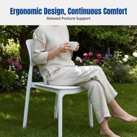 Stackable Dining Chair, Thickened Seat, Modern Minimalist, Black, Ergonomic Backrest, Home & Restaurant