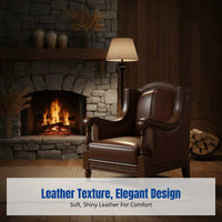 Western Vintage Top Grain Leather Sofa, Brown Leather Upholstery, Sturdy Wood Frame, Modular Seating, Firm Foam, Timeless Country Style