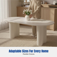 Modern Cream Sintered Stone Dining Table Set, Oval, Space-Saving, Minimalist for Small Apartments, Home