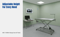 Pet Grooming Table, Stainless Steel, Adjustable Height, Veterinary Surgery Table, IV Stand, For Pet Clinic & Grooming Shop