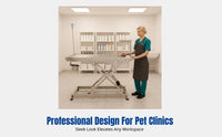 Pet Grooming Table, Stainless Steel, Adjustable Height, Veterinary Surgery Table, IV Stand, For Pet Clinic & Grooming Shop
