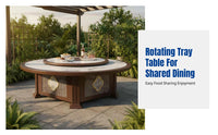 Hotel Dining Table, Electric Marble Round Table, Modern Wood Rotating Hot Pot Table, Large Capacity, Restaurant Banquet