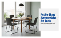 Dining Table, Solid Wood, Convertible Square to Round, Modern Minimalist, Multi-Functional, Small Space, Home Use