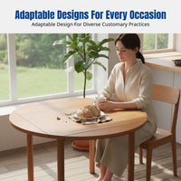 Dining Table, Solid Wood, Convertible Square to Round, Modern Minimalist, Multi-Functional, Small Space, Home Use