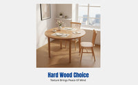 Dining Table, Solid Wood, Convertible Square to Round, Modern Minimalist, Multi-Functional, Small Space, Home Use