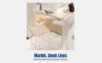 Modern Minimalist Bar Table, High Foot Console, Faux Marble Top, Living Room Divider, Home Lounge