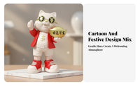 Fortune Cat Figurine, Resin Decor for Shop Counter, Office, Living Room