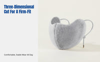 Faux Fur Face Cover, Thickened Warm for Winter, Windproof Cold-Resistant, Outdoor Cycling, Skiing, Stylish for Women