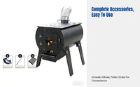 Indoor Portable Multi-Functional Heating Stove, Home Cooking Heater for Winter, Charcoal Burner, Rural Outdoor Use