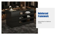 Clothing Store Cashier Counter, Central Island Display Cabinet, Glass Showcase, Large Storage, Modern Retail Fixture