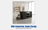 Clothing Store Cashier Counter, Central Island Display Cabinet, Glass Showcase, Large Storage, Modern Retail Fixture