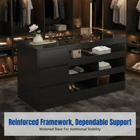 Clothing Store Cashier Counter, Central Island Display Cabinet, Glass Showcase, Large Storage, Modern Retail Fixture