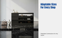 Clothing Store Cashier Counter, Central Island Display Cabinet, Glass Showcase, Large Storage, Modern Retail Fixture