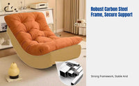 Lazy Sofa Chair, Moon Recliner, Ergonomic Lounge Chair for Adults, Balcony, Living Room, Adjustable Angle, Comfortable Modern Design