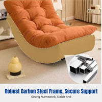 Lazy Sofa Chair, Moon Recliner, Ergonomic Lounge Chair for Adults, Balcony, Living Room, Adjustable Angle, Comfortable Modern Design