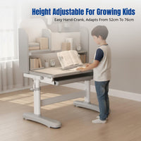 Children's Study Desk & Chair Set, Adjustable Height, Ergonomic Writing Table, Modern Simple Design