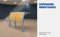 Sturdy Wood Lecture Hall Chair, Auditorium Row Seating, Metal Frame, Classroom, Conference