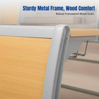 Sturdy Wood Lecture Hall Chair, Auditorium Row Seating, Metal Frame, Classroom, Conference