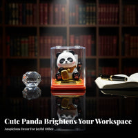 Panda Solar Fortune Figurine, Cute Desktop Decor, Good Luck Gift, Office Decoration