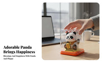 Panda Solar Fortune Figurine, Cute Desktop Decor, Good Luck Gift, Office Decoration