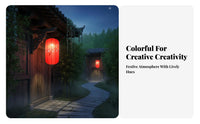 Waterproof Chinese Hanging Lantern, Hand-Painted Oval Outdoor Decor