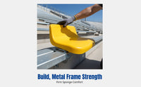 Folding Auditorium Chair, Tiered Soft Padded Bench, Metal Frame, Telescopic Stadium Seating for Theater, Gymnasium, Multipurpose Venue