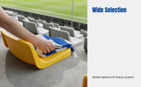 Folding Auditorium Chair, Tiered Soft Padded Bench, Metal Frame, Telescopic Stadium Seating for Theater, Gymnasium, Multipurpose Venue