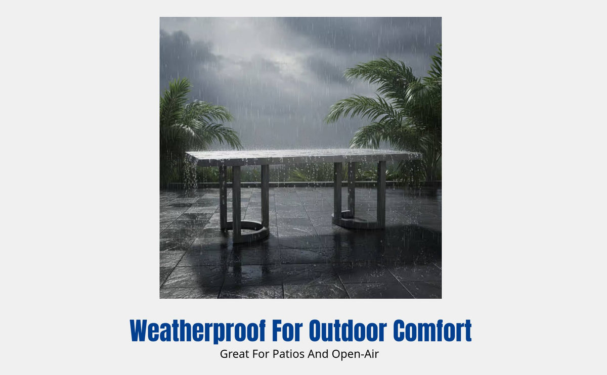Outdoor Sturdy Wood Table and Chair Set, Teak Patio Furniture, Waterproof, Sunlight-Resistant, Garden, Nordic Design, Leisure Combo