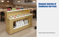 Buffet Condiment Station, Hot Pot Sauce Counter, Restaurant Seasoning Display Table, Multi-Compartment Design
