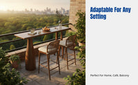Wabi-Sabi Solid Wood Bar Table, Minimalist High Stool Table, Living Room Divider, Wall-Mounted, Creative Cafe Counter