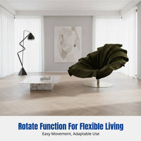 Floral Swivel Lounge Chair, Italian Design, Luxury Plush Fabric, Designer Accent Sofa for Home and Balcony