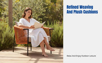 Custom Nordic Outdoor Rattan Sofa Set, Waterproof Patio Furniture, Aluminum Frame, Hotel & Homestay Lounge