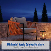 Custom Nordic Outdoor Rattan Sofa Set, Waterproof Patio Furniture, Aluminum Frame, Hotel & Homestay Lounge