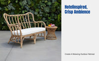 Rattan Sofa, Outdoor Double Chair, Southeast Asian Style, Courtyard Leisure Furniture Set