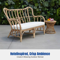Rattan Sofa, Outdoor Double Chair, Southeast Asian Style, Courtyard Leisure Furniture Set