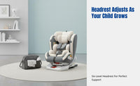 Car Infant Seat, 360° Rotating, ISOFIX & Latch, Adjustable Recline, Cotton Cover, Side Impact Protection, Universal Fit
