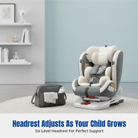 Car Infant Seat, 360° Rotating, ISOFIX & Latch, Adjustable Recline, Cotton Cover, Side Impact Protection, Universal Fit