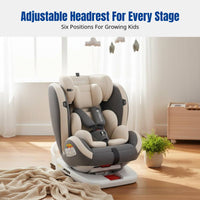 Car Infant Seat, 360° Rotating, ISOFIX & Latch, Adjustable Recline, Cotton Cover, Side Impact Protection, Universal Fit