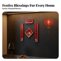 Holiday 3D Acrylic Fridge Sticker, Calligraphy, New Year Decoration