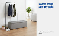 Rectangular Storage Ottoman Bench, Long Sofa Stool, Entryway Shoe Bench, Multi-Scene Use, Modern Home, Adult Seating