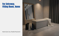 Rectangular Storage Ottoman Bench, Long Sofa Stool, Entryway Shoe Bench, Multi-Scene Use, Modern Home, Adult Seating