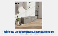 Rectangular Storage Ottoman Bench, Long Sofa Stool, Entryway Shoe Bench, Multi-Scene Use, Modern Home, Adult Seating