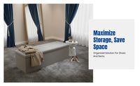 Rectangular Storage Ottoman Bench, Long Sofa Stool, Entryway Shoe Bench, Multi-Scene Use, Modern Home, Adult Seating