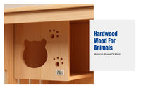Sturdy Wood Cat Enclosure, Luxury Cat House, Spacious Indoor Villa, Multi-Functional Cat Condo, Home Pet Furniture