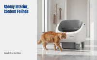 Automatic Cat Litter Box, Enclosed Electric Toilet, Odor Control, Smart Cleaning