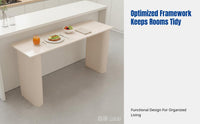 Italian Design Sintered Stone Bar Table, High Legs, Modern Space-Saving for Small Apartments, Kitchen