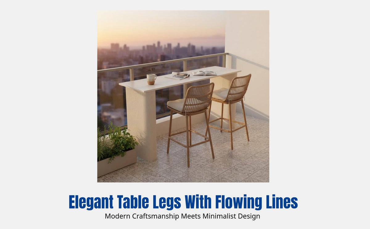 Italian Design Sintered Stone Bar Table, High Legs, Modern Space-Saving for Small Apartments, Kitchen