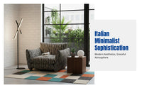 Modern Minimalist Sofa Chair, Italian Design, Creative Upholstered Chair for Living Room, Bedroom, Small Apartment, Soft Sponge Filling, Multiple Colors